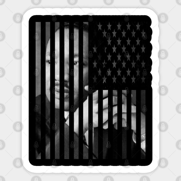 MLK - American Flag Sticker by PlanetJoe